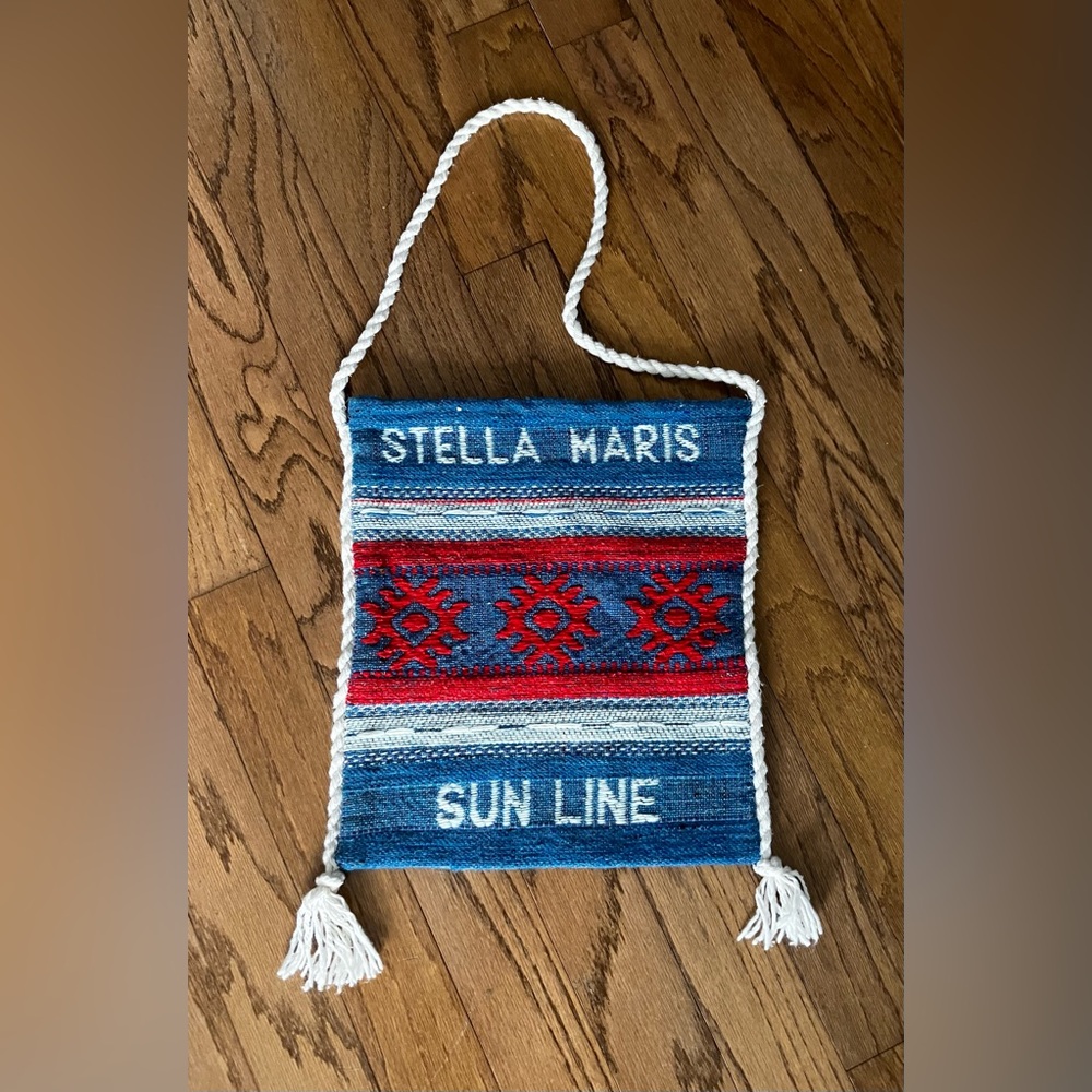 Stella Maris Sun Line Woven Bag - Blue and Red